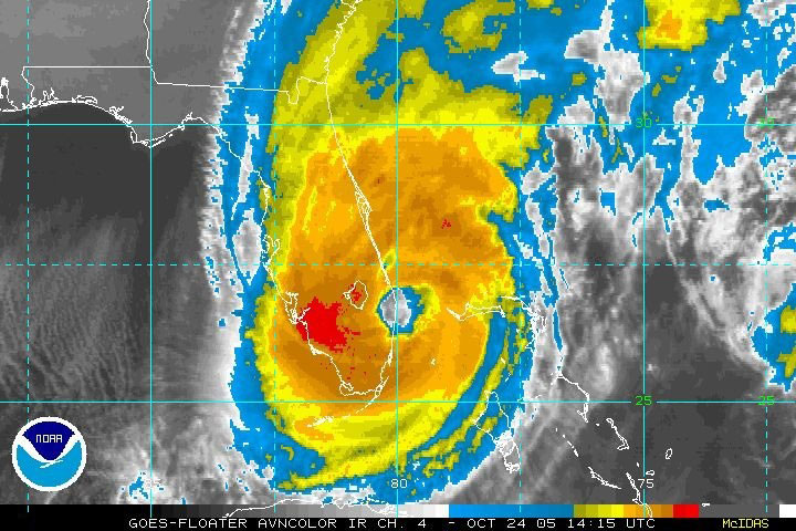 Radar image of Hurricane Wilma